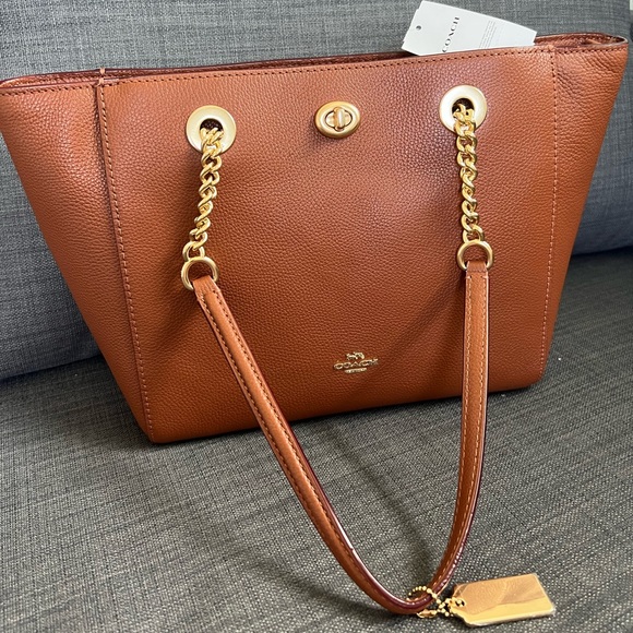 NWT COACH CHAIN TOTE HANDBAG  PURSE 57107 - Picture 6 of 11